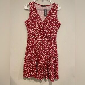 NWT Fensace Red Floral Mini Dress